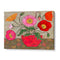 Colorful Poppies In A Red Vase  Botanical Wall Art