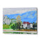 Alpine Lake Castle View Landscape Painting For Living Room