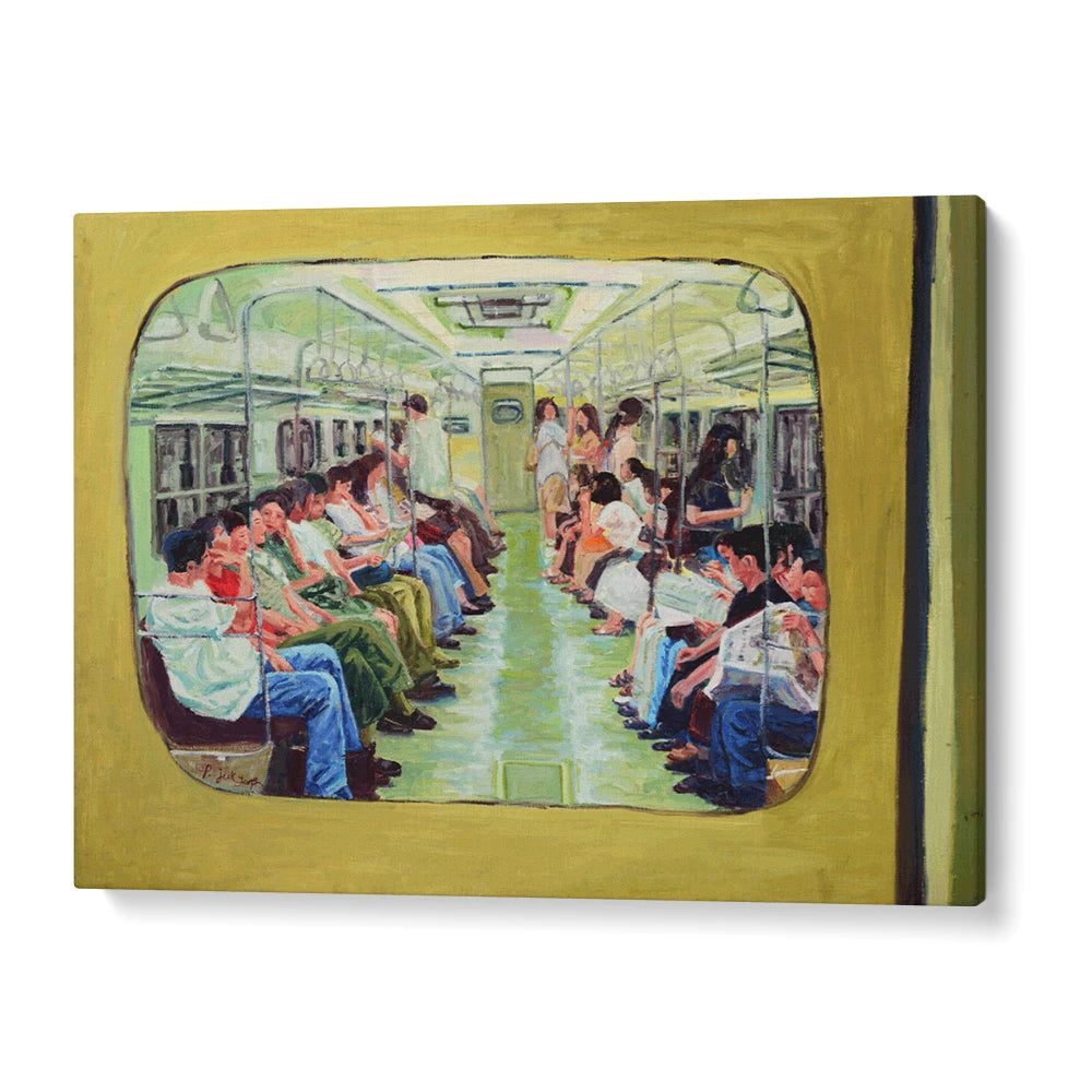 Green Subway Journey Landscape Wall Art - XS / Matte Paper / Rolled Art - Nook At You