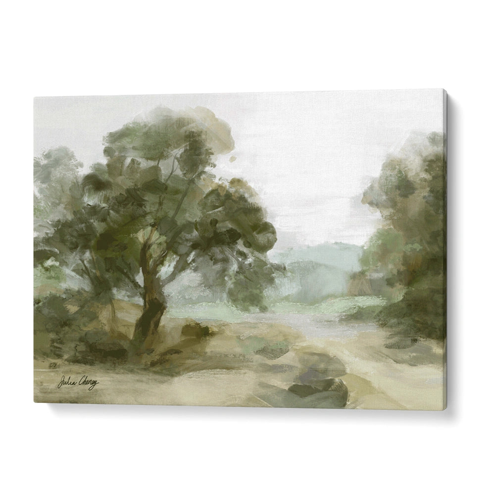 Misty Valley Path Landscape Painting - XS / Matte Paper / Rolled Art - Nook At You