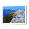 Santorini Blue Domes Landscape Painting For Living Room