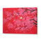 Red Moon Cherry Blossoms Vibrant Landscape Wall Art