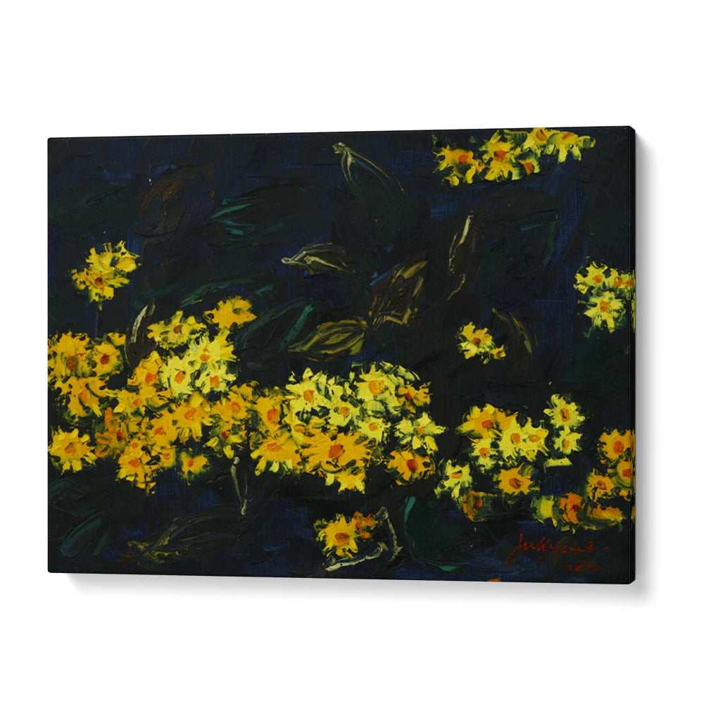 Night Garden Glow Botanical Painting For Living Room - XS / Matte Paper / Rolled Art - Nook At You