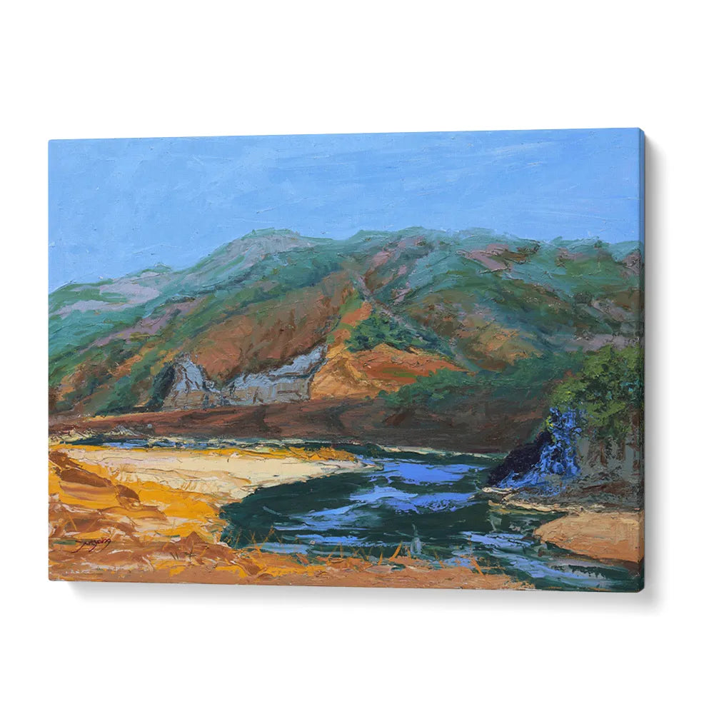 Serene Mountain River Landscape Wall Art Poster - XS / Matte Paper / Rolled Art - Nook At You