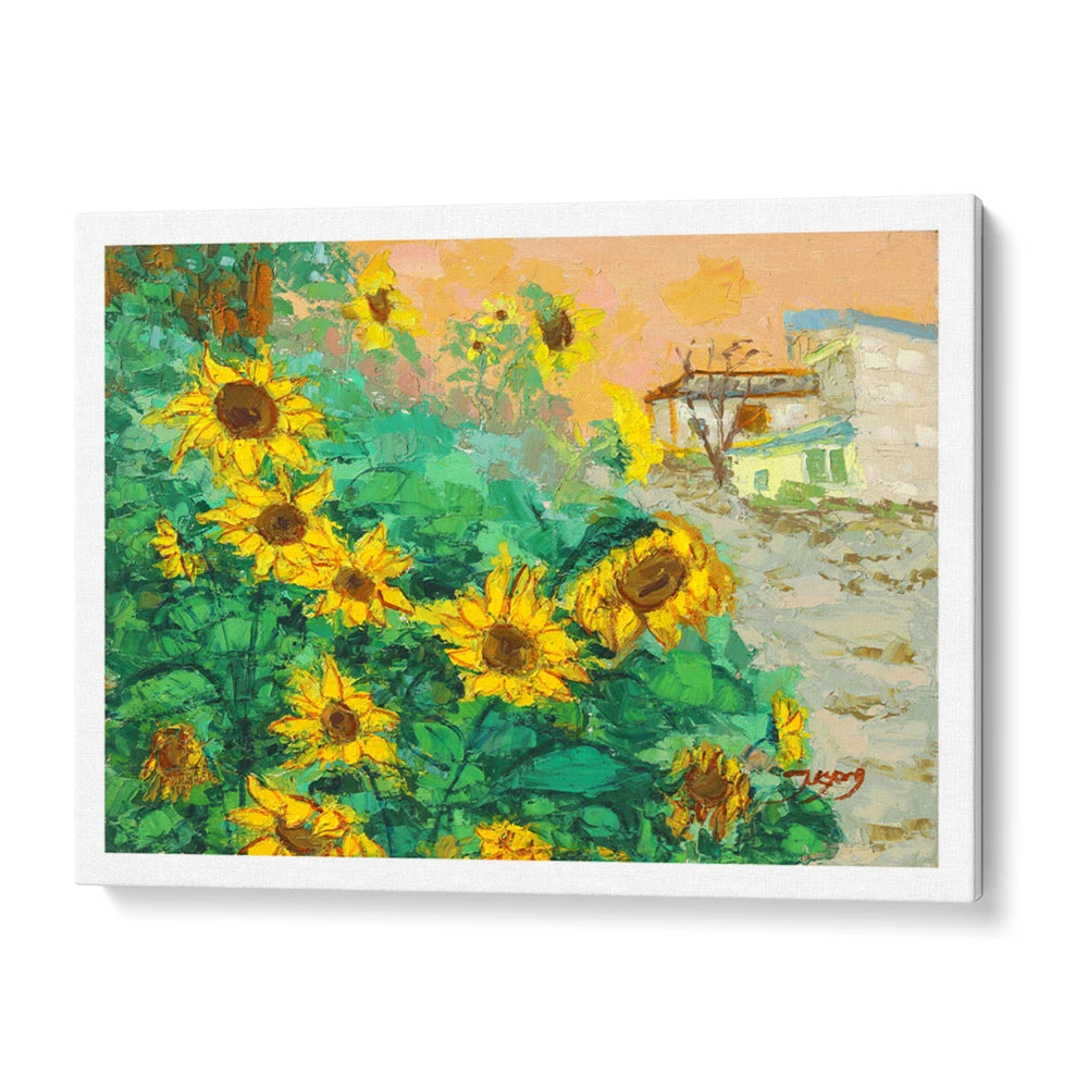 Sunflowers and City Botanical Wall Art Poster - XS / Matte Paper / Rolled Art - Nook At You