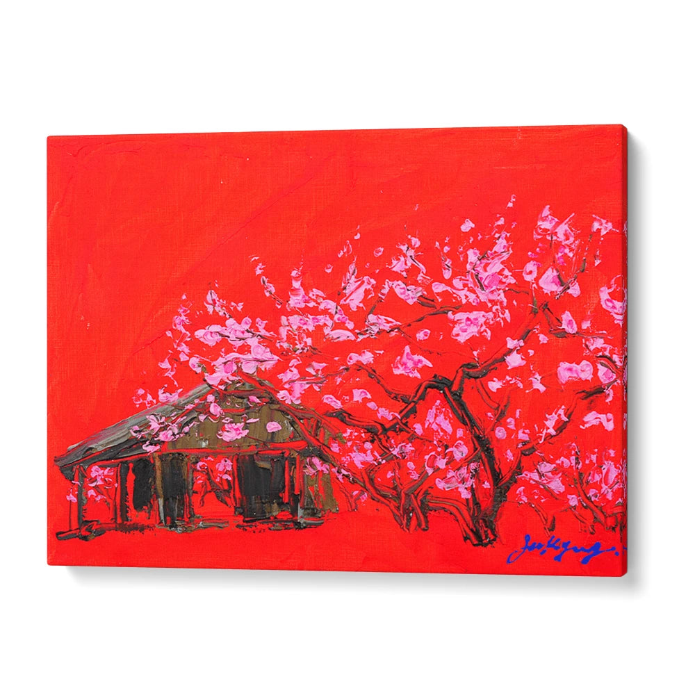 Vibrant Blossom House Abstract Painting For Living Room - XS / Matte Paper / Rolled Art - Nook At You