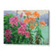 Pink Orange Garden Lilies Botanical Wall Art Poster