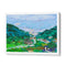 Vibrant Mountain Village Landscape Painting