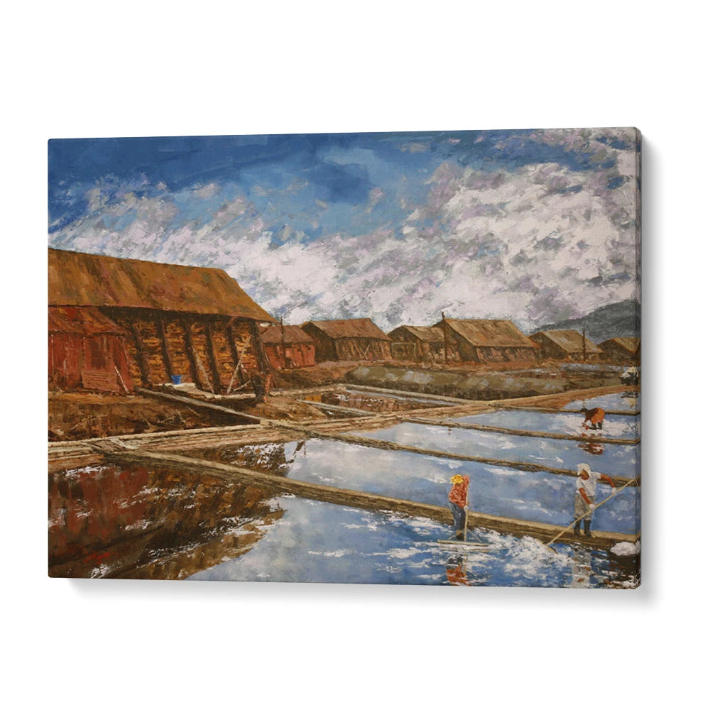 Traditional Saltworks Scene Landscape Poster - XS / Matte Paper / Rolled Art - Nook At You