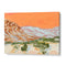 Orange Sky Desert Peaks Landscape Wall Art Poster