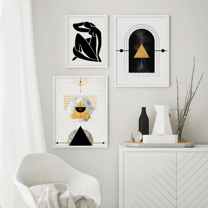 Harmony in Monochrome Gallery Wall Set of 3