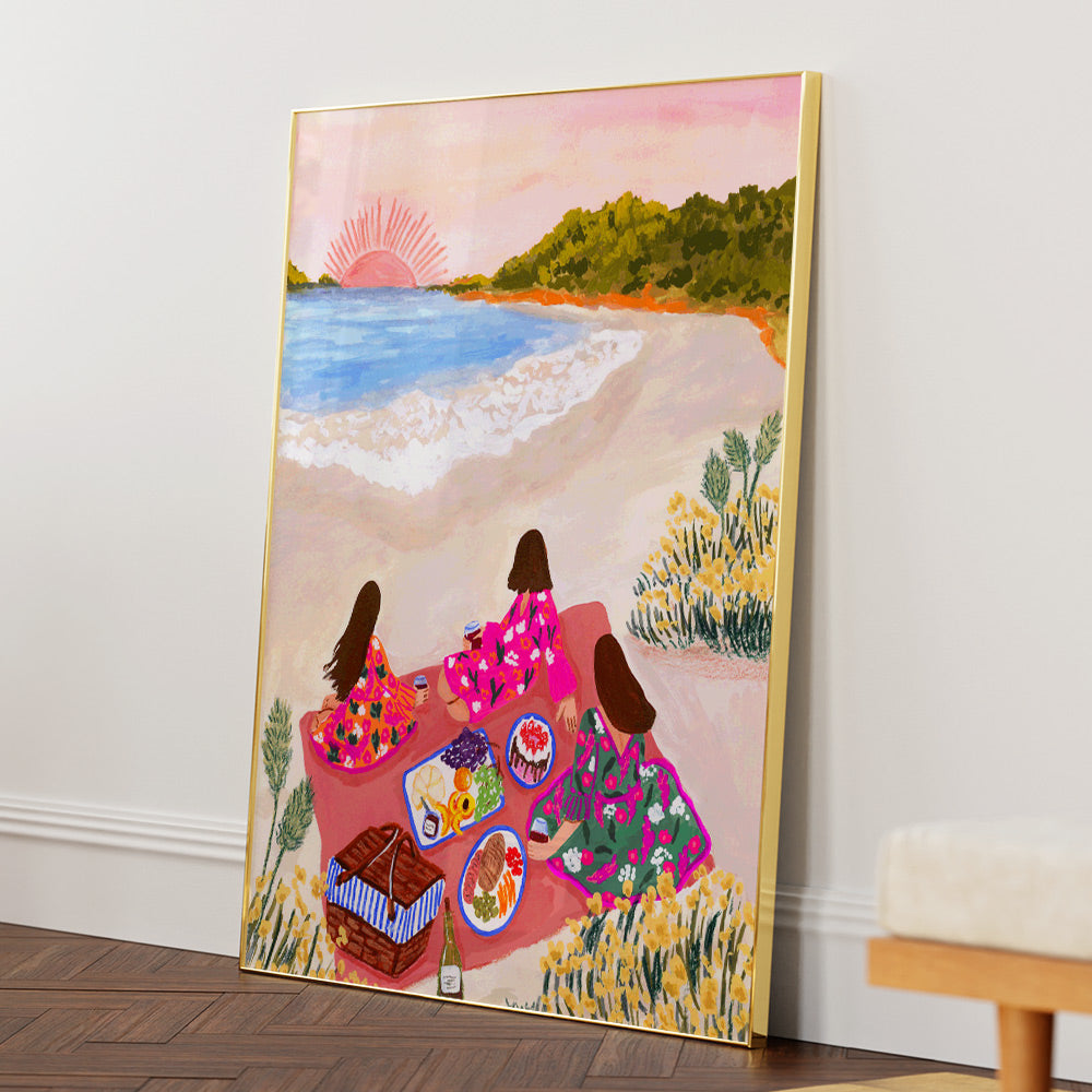 Beachside Morning Wall Art Poster - XS / Matte Paper / Rolled Art - Nook At You