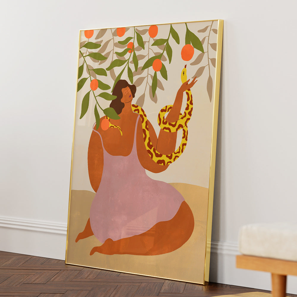 Eden's Embrace Arty Guava Art Print - XS / Matte Paper / Rolled Art - Nook At You