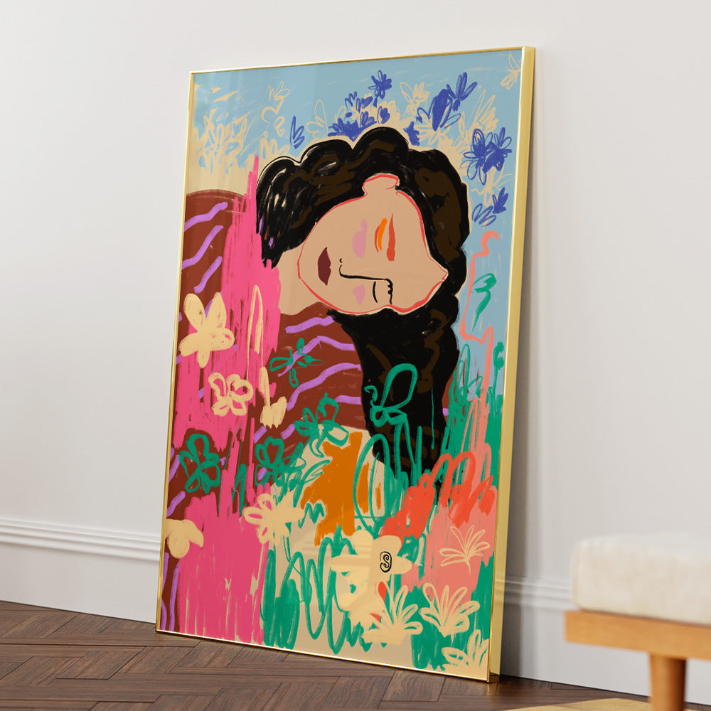 Expressive Figure Boho Art Print - XS / Matte Paper / Rolled Art - Nook At You