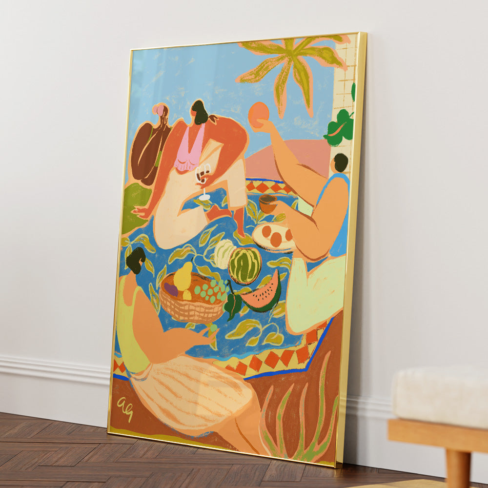 Summer Picnic Aesthetic Wall Art - 5XL / Canvas / Rolled Art - Nook At You