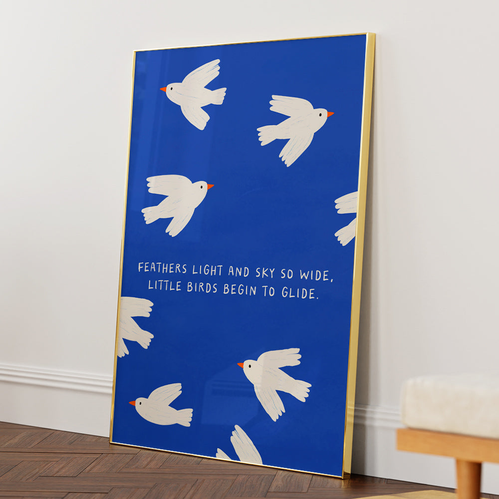 Wings in the Blue Canvas Print - XS / Matte Paper / Rolled Art - Nook At You