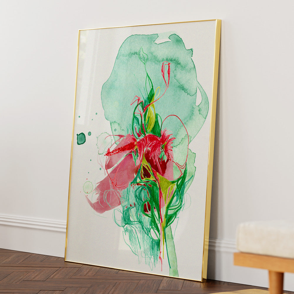 Vibrant Petal Dance Wall Art Print - XS / Matte Paper / Rolled Art - Nook At You
