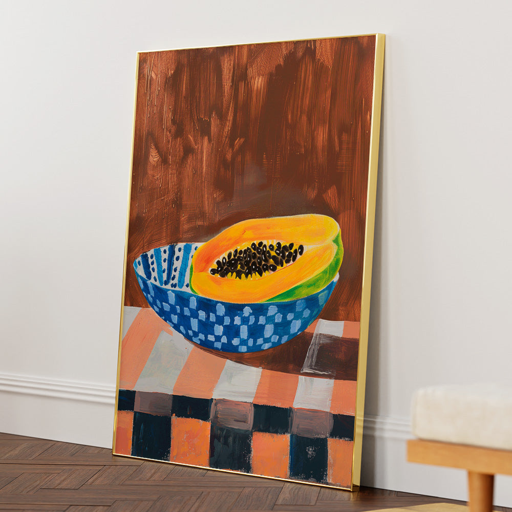 Papaya Dreams Canvas Painting - XS / Matte Paper / Rolled Art - Nook At You
