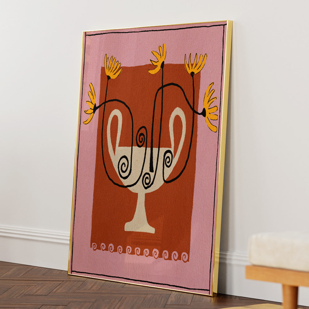 The Spiraled Vase Boho Wall Art - XS / Matte Paper / Rolled Art - Nook At You