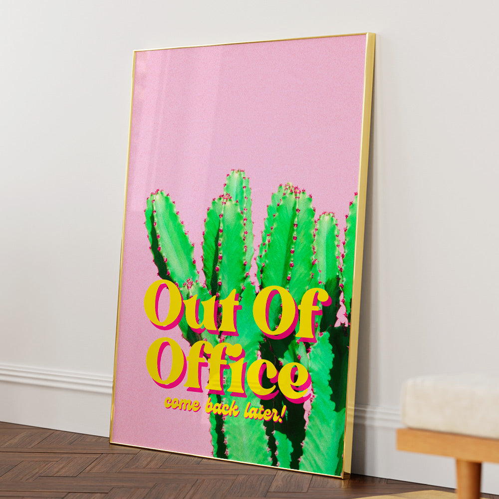 Out Of Office Quote Canvas Print - XS / Matte Paper / Rolled Art - Nook At You