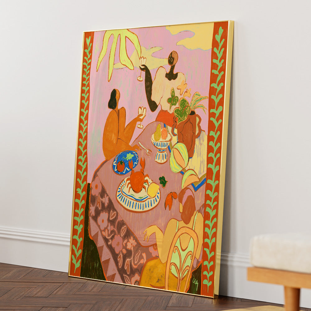 Luncheon with the Ladies Boho Art - XS / Matte Paper / Rolled Art - Nook At You