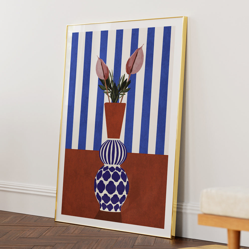 Flower Vase Botanical Art - 5XL / Canvas / Rolled Art - Nook At You