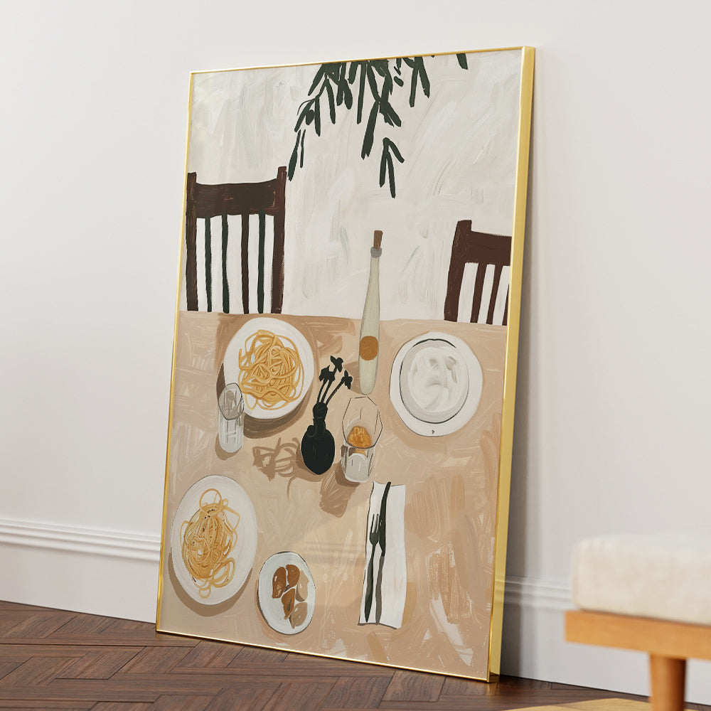 Pasta for Two Art Print - XS / Matte Paper / Rolled Art - Nook At You