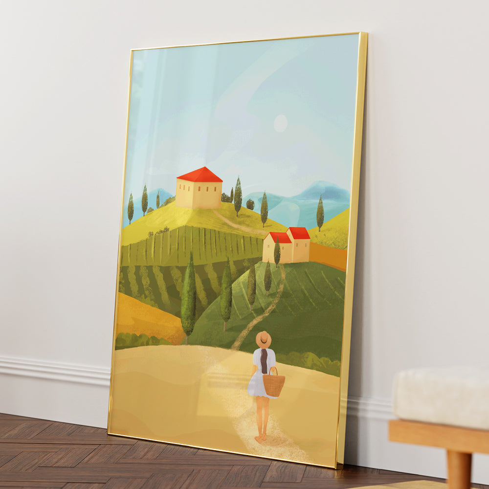 Tuscany Landscape Art Print - XS / Matte Paper / Rolled Art - Nook At You