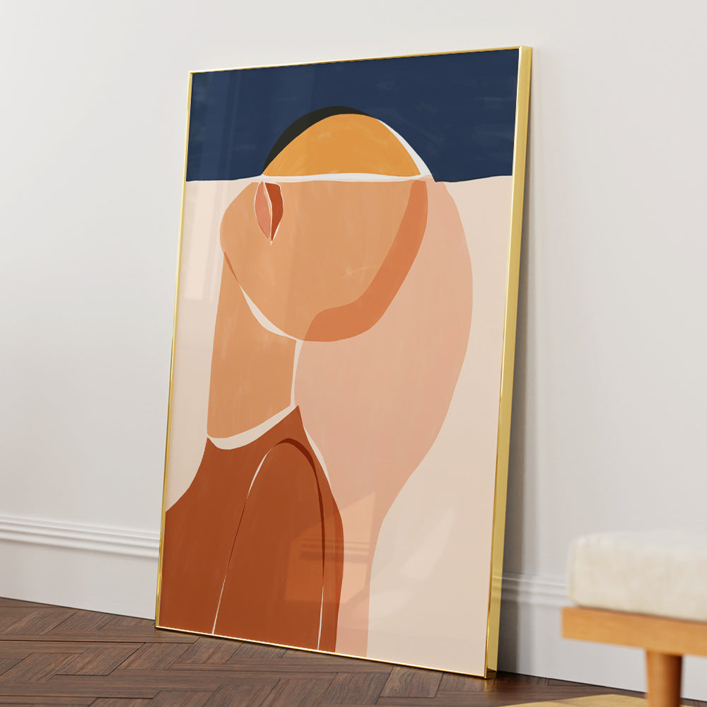 Half Face Half Sun Canvas Painting - XS / Matte Paper / Rolled Art - Nook At You