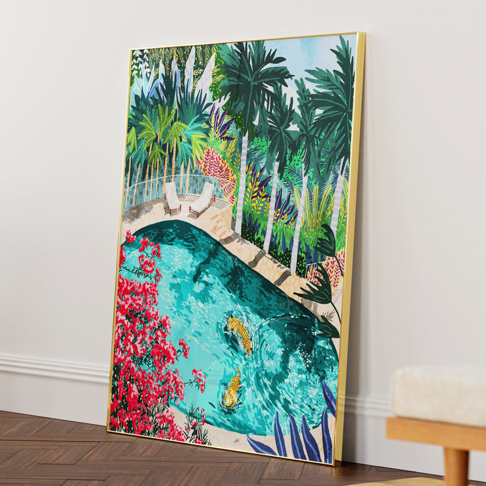 Tigers In Greece Botanical Wall Art - XS / Matte Paper / Rolled Art - Nook At You