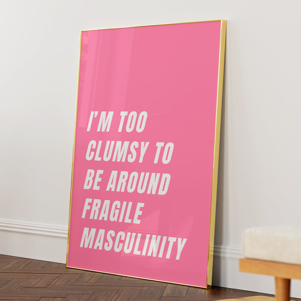 Clumsy Meets Fragility Wall Art Print - XS / Matte Paper / Rolled Art - Nook At You