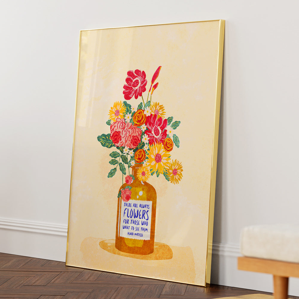 Where Flowers Grow Botanical Wall Art - XS / Matte Paper / Rolled Art - Nook At You