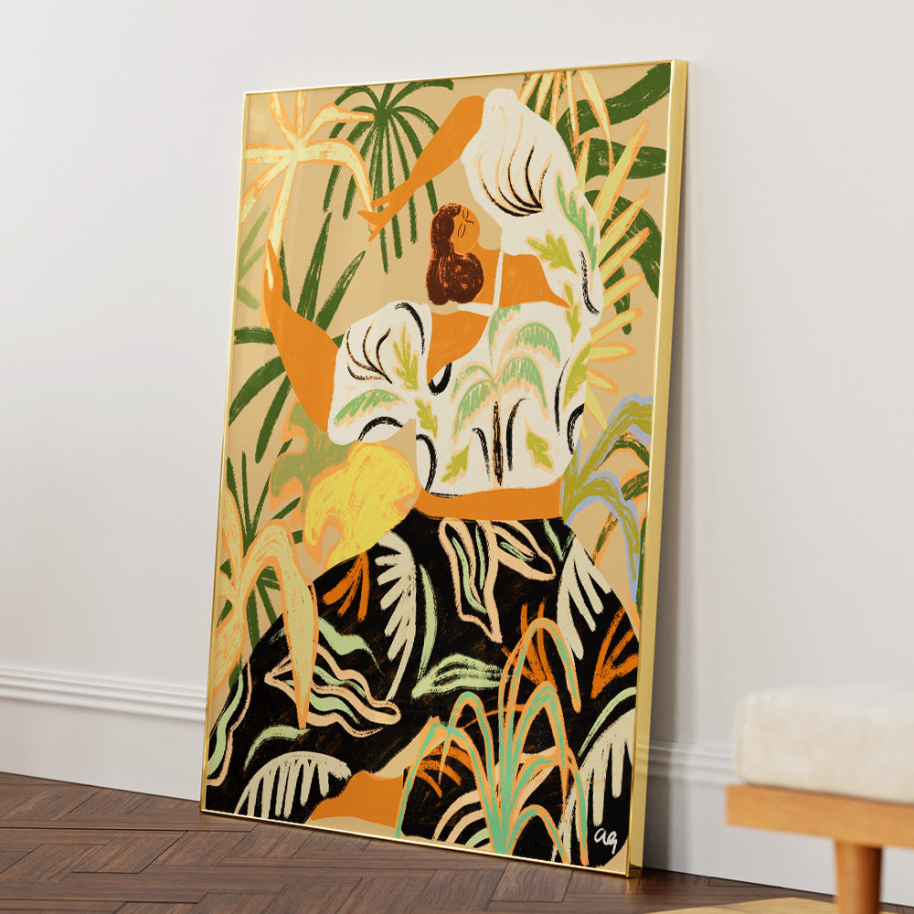 Nature Embrace Boho Artwork - 5XL / Canvas / Rolled Art - Nook At You