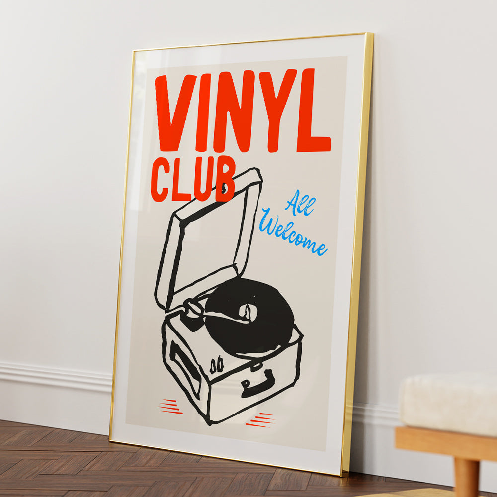 Vinyl Club Wall Art - XS / Matte Paper / Rolled Art - Nook At You
