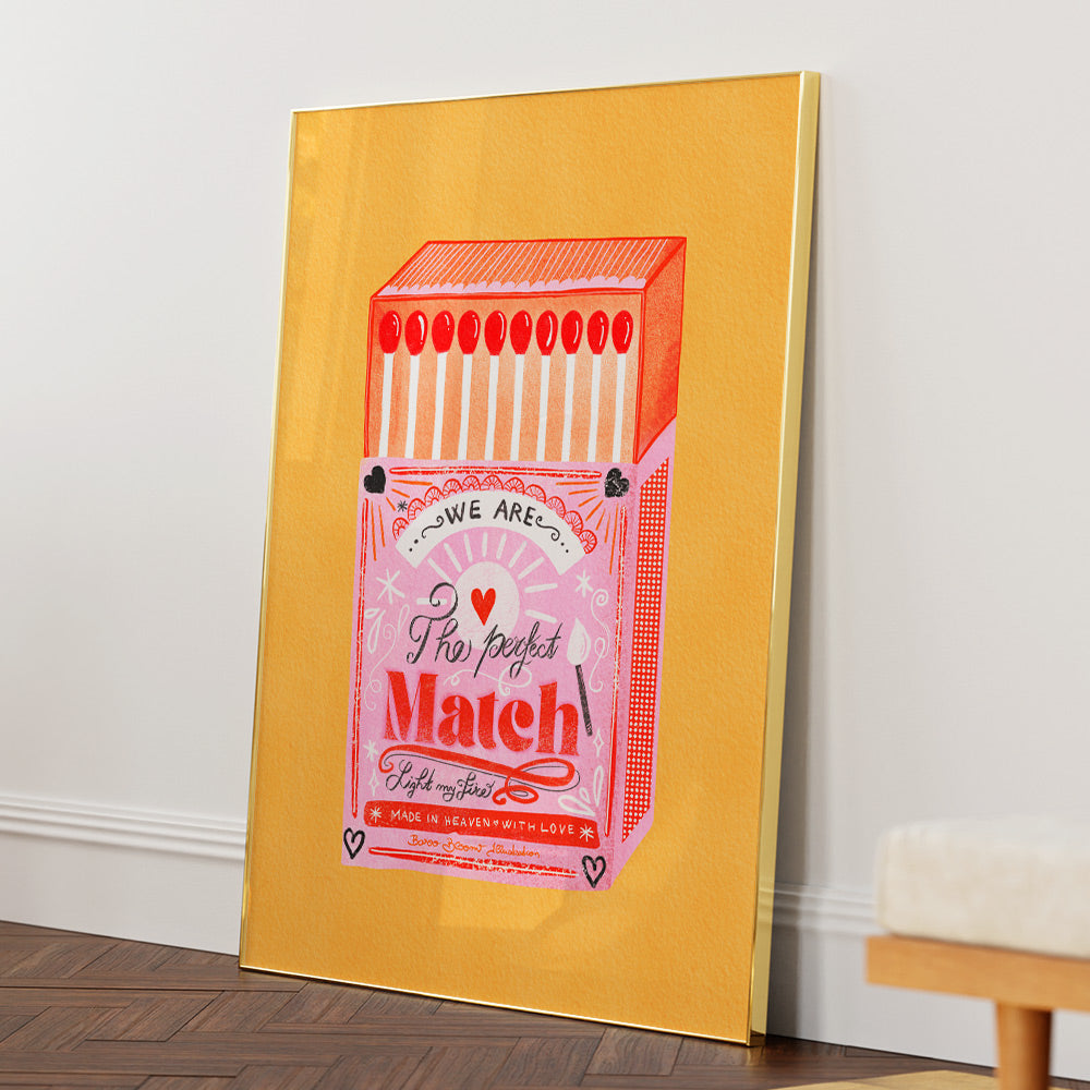 Match Box Wall Art Poster - XS / Matte Paper / Rolled Art - Nook At You