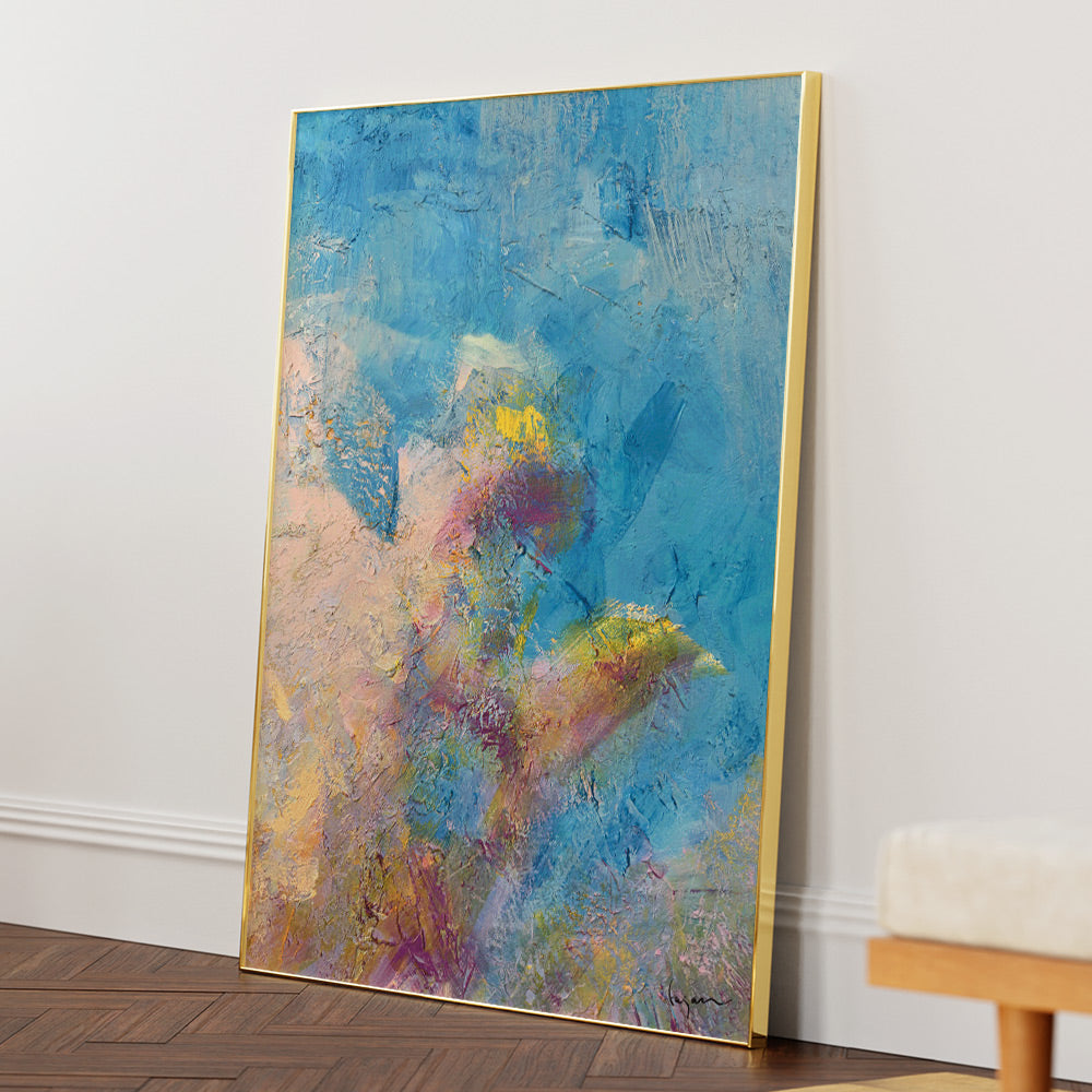 Blue Skies Canvas Painting - XS / Matte Paper / Rolled Art - Nook At You