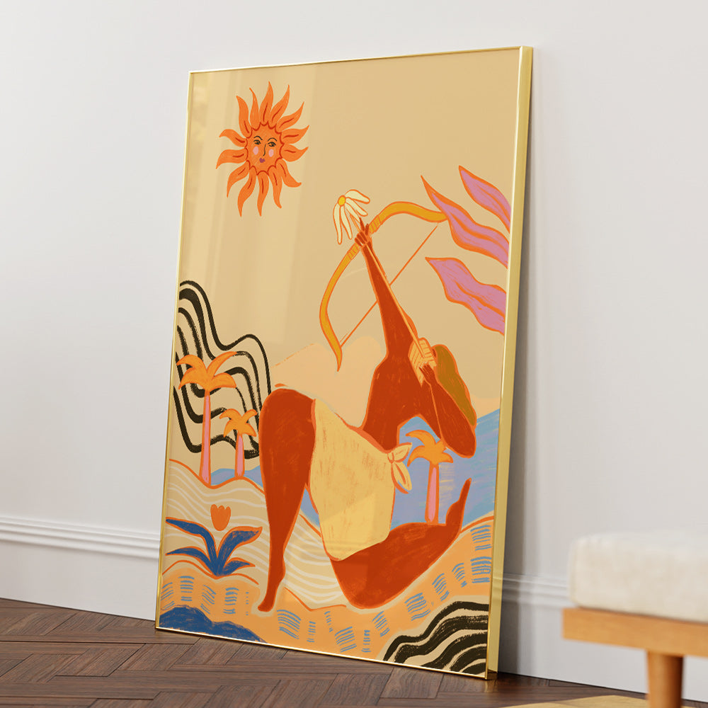 Sunlit Archer_s Dance Canvas Painting - 5XL / Canvas / Rolled Art - Nook At You