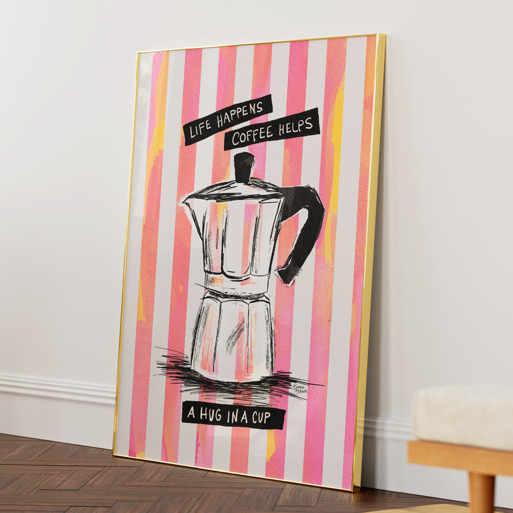 Hug in a Cup Canvas Print - XS / Matte Paper / Rolled Art - Nook At You