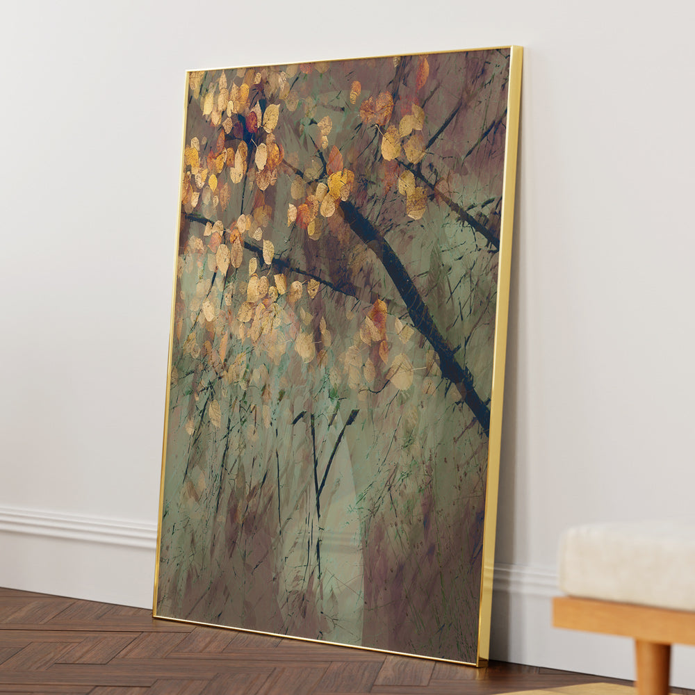 Tomorrow Abstract Art-Gold Metal Frame-Nook At You