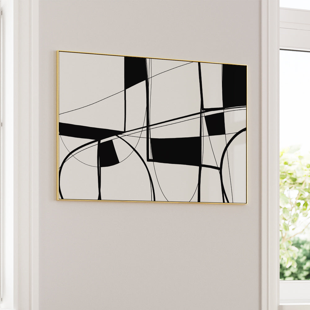 Crossed Paths Abstract Painting - XS / Matte Paper / Rolled Art - Nook At You