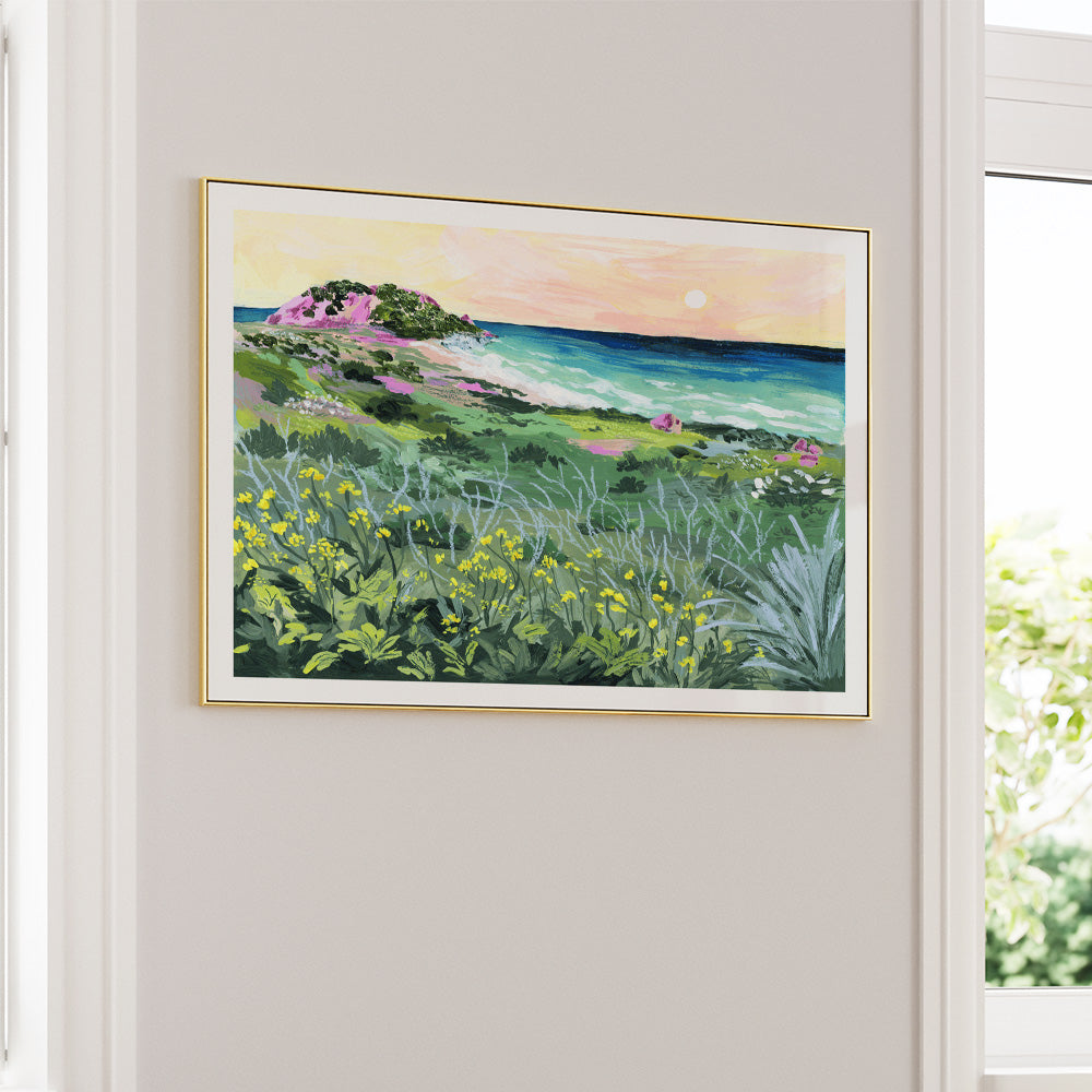 Sunset Rock Landscape Canvas Painting - 5XL / Canvas / Rolled Art - Nook At You