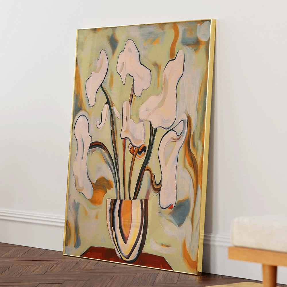 Floral Arrangement in a Vase Botanical Wall Painting - XS / Matte Paper / Rolled Art - Nook At You