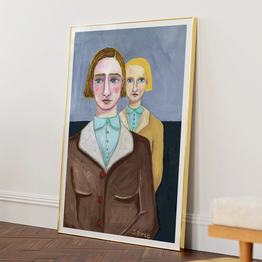 The Different Sisters – Women Illustration Poster - XS / Matte Paper / Rolled Art - Nook At You