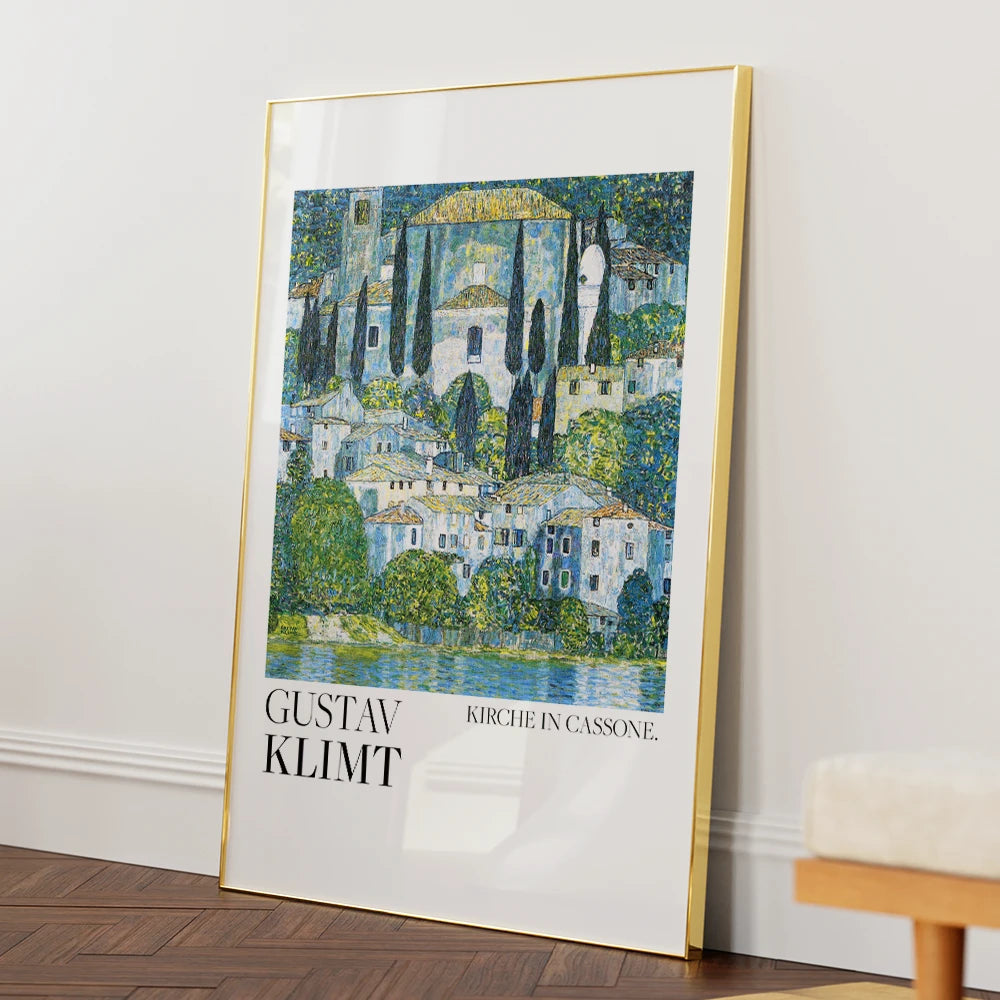 Gustav Klimt  - Kirche In Cassone (1913) Exhibition Poster for Living Room - XS / Matte Paper / Rolled Art - Nook At You
