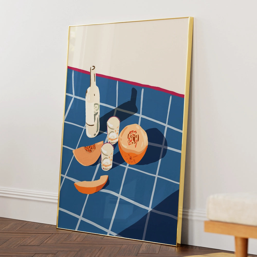 Melon Vodka Shots Dining Room Wall Art - XS / Matte Paper / Rolled Art - Nook At You