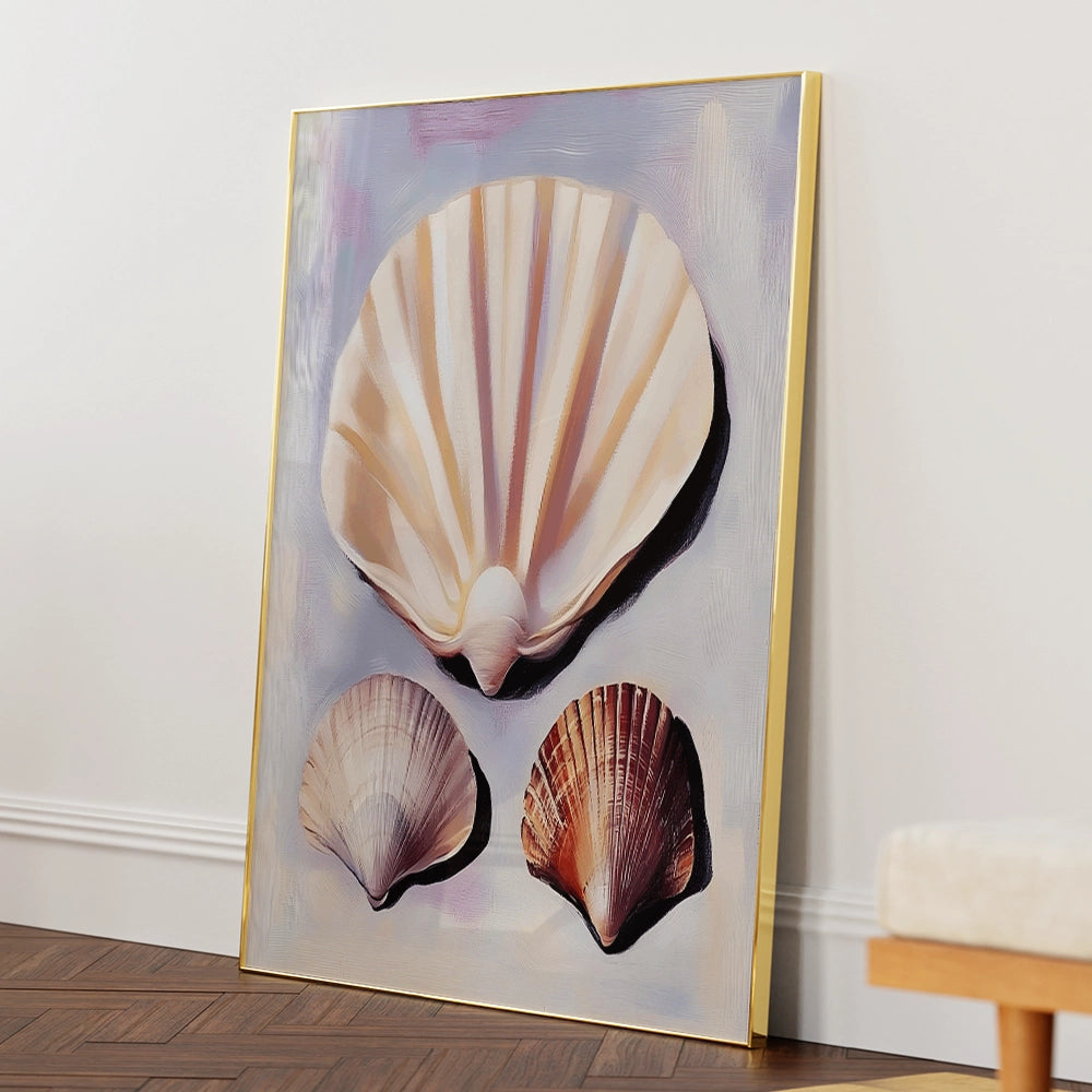 Seashell Harmony Canvas painting - XS / Matte Paper / Rolled Art - Nook At You
