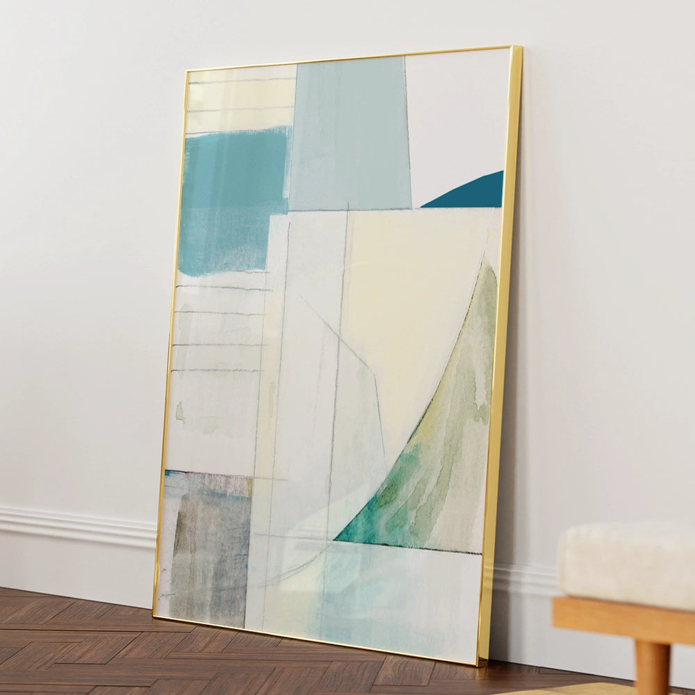 Calming Geometric Layers Abstract Wall Art Poster - XS / Matte Paper / Rolled Art - Nook At You