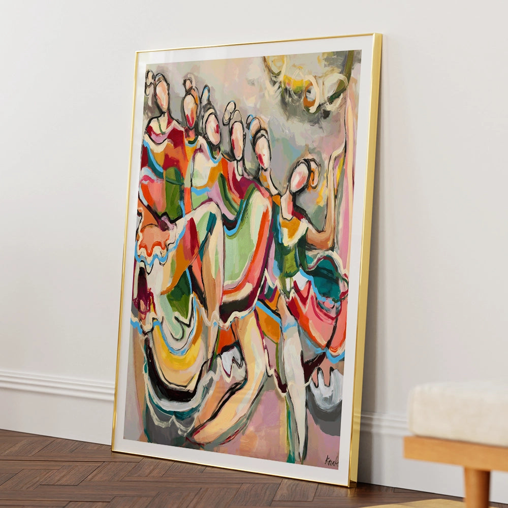 Cancan Abstract Wall Art Painting - XS / Matte Paper / Rolled Art - Nook At You
