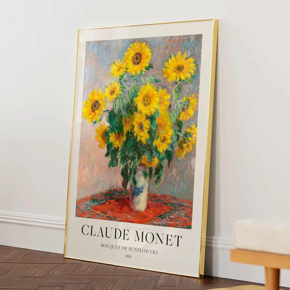 Claude Monet - Bouquet Of Sunflowers Timeless Exhibition Poster - XS / Matte Paper / Rolled Art - Nook At You