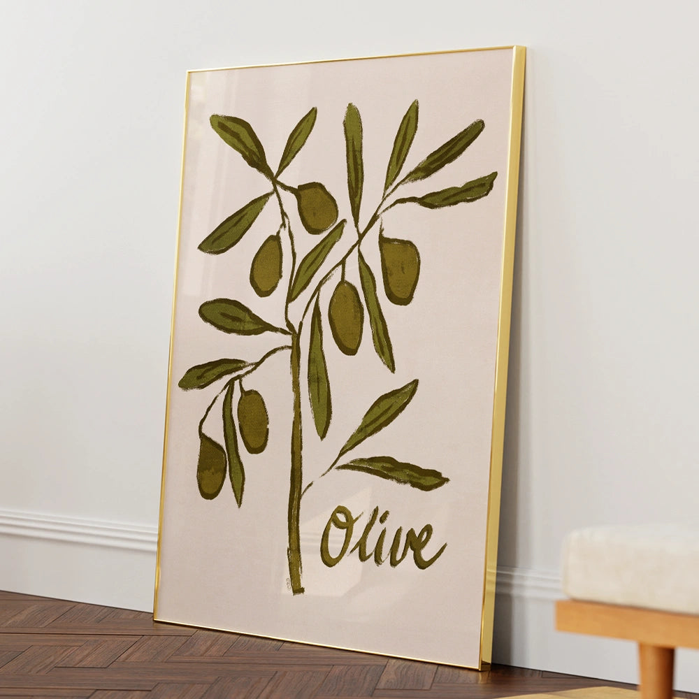 Olive Branch Botanical Wall Art Poster - XS / Matte Paper / Rolled Art - Nook At You